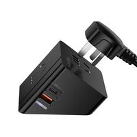 PHILIPS 飞利浦 SPS2213G/93 小飞魔方旅行18W 2位+USB 黑色 1.5m