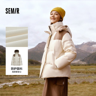 防护外套|森马中国国家地理系列羽绒服女2024冬三防发热衣服