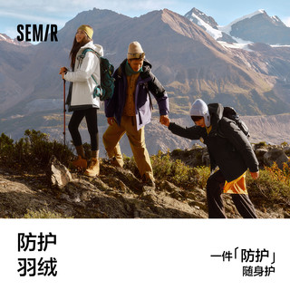 防护外套|森马中国国家地理系列羽绒服女2024冬三防发热衣服