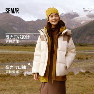 防护外套|森马中国国家地理系列羽绒服女2024冬三防发热衣服