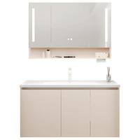 心海伽蓝（SHKL）浴室柜 奶油 隐藏式镜柜浴室柜组合风水折叠陶瓷盆柜 4502 1.2米风水折叠隐藏镜柜-30天