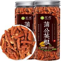 蒲公英根茶【买2件=发3罐】长白山蒲公英根叶茶婆婆丁搭菊花金银花茶茗愿花草茶叶210克/罐 【粗壮大根】【买2罐更划算】