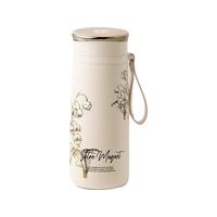 Vanow铃兰茶水分离保温杯女生2023高颜值陶瓷内胆水杯子 暖杏白【陶瓷内胆+礼盒包装】