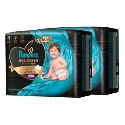 帮宝适 黑金帮拉拉裤添加真蚕丝L-4XL尿不湿箱装