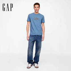 Gap 男女装2025春季棉质字母logo短袖T恤常规上衣美版570044