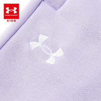 UNDER ARMOUR童装秋冬加厚针织儿童长裤纯百搭抽绳女童裤子大童运动裤 浅紫 130