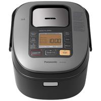 Panasonic 松下 5 杯(未煮熟)日本电饭煲配有感应加热系统和糙米、白米饭、粥或汤的预程烹饪选项-1.0 升-SR-HZ106(黑色) 需配变压器