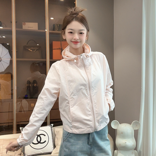 2025早秋时尚短款轻薄连帽外套遮阳透气防晒服外套小个子百搭