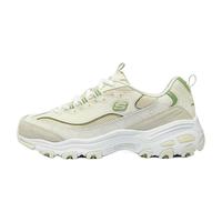 斯凯奇(Skechers)女奶茶熊运动鞋休闲鞋甜美优雅老爹鞋 896283-NTGR自然色/绿色 38.5