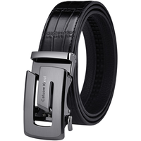 Caluom Kaiol品牌皮带男自动扣轻奢真皮腰带商务男士裤带父亲节送爸爸 【专柜礼盒】8026奢华金色/外穿式 115cm -130cm默认(可修剪)