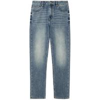 JACK&JONES 杰克·琼斯（JACK&JONES）男装冬季牛仔裤直筒版型舒适弹力猫须做旧磨破长裤裤子225432079 E39中牛仔蓝 常规 28 165 W28/L30