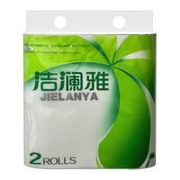 洁澜雅原木实芯卷纸2卷260g家用无芯厕纸家庭优惠装卷纸卫生纸实惠装 5层 130g*2卷 卷纸【1提】