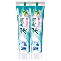 heimei 黑妹 牙膏官方旗舰店清新口气家庭实惠装龙井茶男女牙膏清洁牙齿