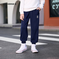 Converse匡威童装男童长裤2025冬季中大童儿童保暖休闲运动裤加绒卫裤 藏青蓝 160 /66 【身高152-158cm】