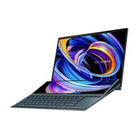 华硕（ASUS）华硕灵耀X 双屏触控11代酷睿14英寸学生设计商务轻薄100%高色域手提笔记本电脑 爵士蓝 i7-1195G7 锐炬Xe显卡 标配 16G内存512G固态
