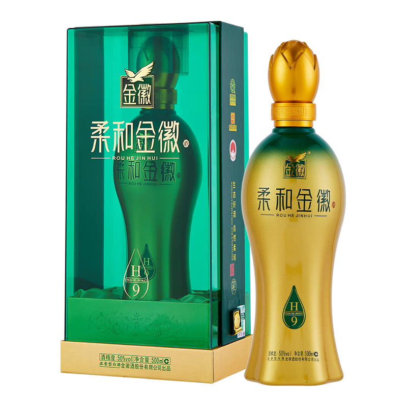  金徽 暂无信息 柔和金徽 H9 浓香型白酒  礼盒装 50%vol 500ml