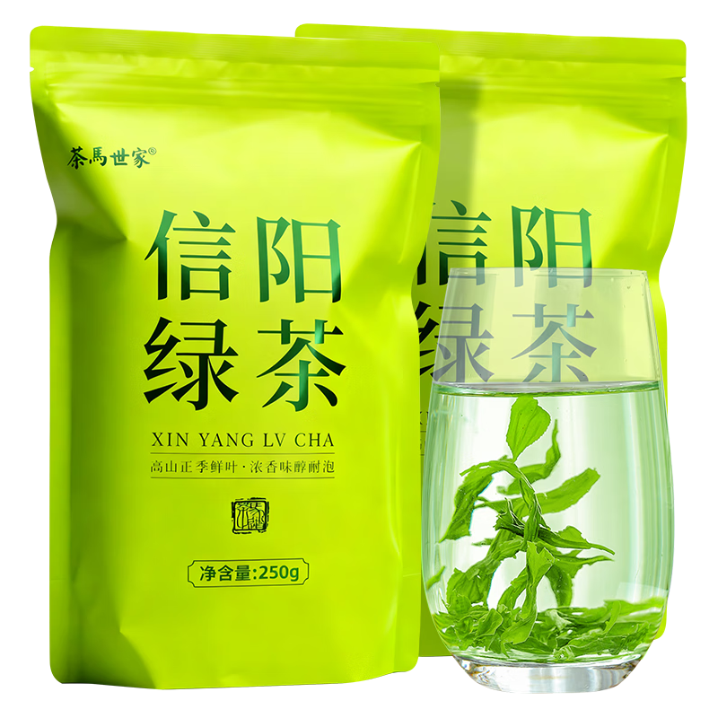 茶马世家绿茶 2025新茶一级信阳高山云雾茶非毛尖浓香型茶叶