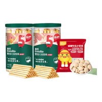 英氏【饼干专区】英氏宝宝零食婴幼儿磨牙饼干特浓高钙牛奶小小馒头 5阶炭烧棒108g*2