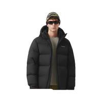 坦博尔 面包服休闲百搭男士加厚保暖连帽羽绒服TA5560339D 黑色 S (165)