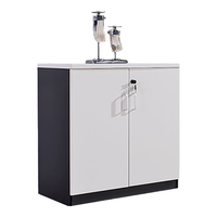 ZHONGWEI 中伟 木质二门储物柜文件柜带锁小柜子员工办公柜茶水柜收纳柜档案柜资料柜矮柜800