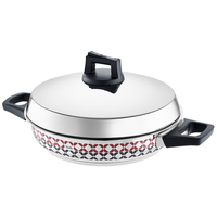 Fissler 菲仕乐 德国制造伊达瑰宝(Idar S)炒锅炖炒锅家用炒菜锅燃气电磁炉通用 带盖双柄炒锅28cm