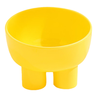 欢宠网猫碗狗碗宠物碗狗盆猫盆猫食盆水盆饭盆吃饭狗猫咪狗狗饭碗水碗黄 【黄色小美满】呵护颈部宠物碗