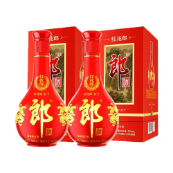 郎酒 红花郎十礼盒装两瓶 53底500ml*2