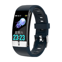 测血压手环心率血氧体温智能心电图心脏监测量仪老人多功能运动检测电子睡眠跑步计步器血糖穆奇腕表 升级黑色 心率血压自动监测+心电AI分析+心率
