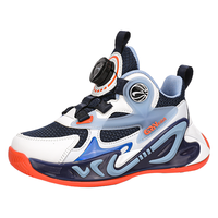 贵人鸟运动鞋2024儿童鞋子春秋网鞋透气网面老爹鞋休闲女宝 白深蓝 33码 （内长21.4/脚长20.4）