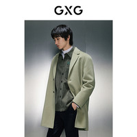 GXG男装 烧花工艺中长款大衣 GEX12625874