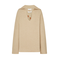 MO&Co.【Nanushka设计师联名】毛衣2025冬含牦牛绒海军领MBE4SWT002 陶坯黄色 S /160