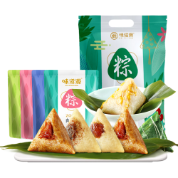 味滋源 粽子500g袋装 混合口味 蜜枣豆沙肉粽 端午节早餐零食 5只装