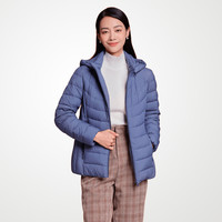 坦博尔羽绒服女短款2025秋鸭绒轻薄连帽时尚百搭舒适便携外套 185/104