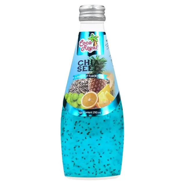 新包装泰国可可优奇亚籽果汁290ml*6瓶芒果草莓百香果味进口饮料