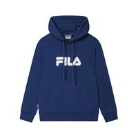 FILA 斐乐款男女连帽卫衣2025秋季休闲宽松针织长袖上衣 中世纪蓝-DB XL 180/100A/XL