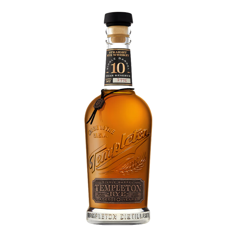 坦普顿 Templeton Rye Whiskey美国黑麦威士忌洋酒  单一桶十年黑麦威士忌750ml