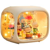 太空舱盲盒展示架手办展示柜泡泡玛特收纳盒亚克力盒子防尘箱透明