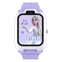 Disney 迪士尼 儿童电话手表女孩4G语音通话可翻转智能表小女童防水手表紫色