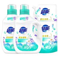 超能 亲肤香氛洗衣液 花果香型 1kg*2瓶+800g*2袋
