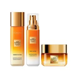 巴黎欧莱雅 金致臻颜花蜜水乳霜套装 65ml+50ml+30ml