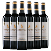 溢彩醇香邦德维拉红葡萄酒 法国半干红葡萄酒*6支礼盒装