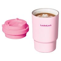乐扣乐扣（LOCK&LOCK）316不锈钢陶瓷内胆保温杯 简约弹盖咖啡杯男女士高颜值水杯子 薄荷绿400ml【陶瓷覆层内胆】