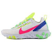 NIKE 耐克 React Element 55 女士休闲运动鞋 CU3011-161 白色/荧光绿/粉色
