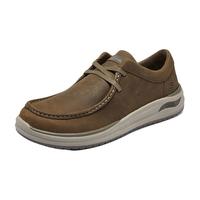 斯凯奇(SKECHERS)男士商务休闲鞋圆头皮鞋204795 沙漠色3974 42.00