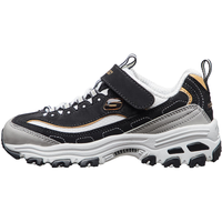 Skechers斯凯奇奶茶熊男女童运动鞋秋冬加绒黑白熊猫鞋大童休闲鞋996212L 212L椰乳拿铁/BKW 35码