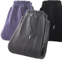 多妙屋女童裤子秋装男童运动裤大童洋气休闲裤女孩黑色长裤儿童卫裤童装 浅灰 110cm