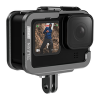 TELESIN GoPro10 9铝合金兔笼边框hero10 9配件金属兔笼运动相机拓展转接竖屏拍摄