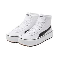 PUMA 彪马 官方 女子复古厚底中帮帆布休闲鞋 KAIA MID 384409 白-黑色-金色-01 35.5码