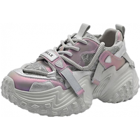 BeLLE 百丽 蕾丝网面老爹鞋女24夏季厚底透气休闲鞋B3H1DBM4 紫色 35