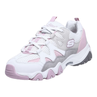 SKECHERS 斯凯奇 男女同款怪兽甜心小白鞋厚底增高休闲运动鞋老爹鞋99999693 白色/粉色WGPK 35